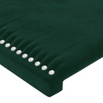 vidaXL Tête de lit avec oreilles Vert foncé 83x23x78/88 cm Velours