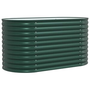 vidaXL Lit surélevé Vert 160 x 80 x 81 cm Acier