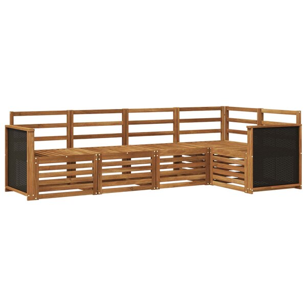 vidaXL Ensemble de canapés d'extérieur 4 pc Naturel