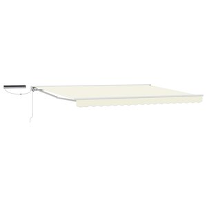 vidaXL Auvent rétractable électrique Crème et Blanc 4 5 × 3 5 m