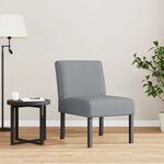 vidaXL Fauteuil sans accoudoirs gris clair tissu