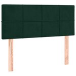 vidaXL Sommier à lattes de lit avec matelas LED Vert foncé 100x200 cm