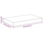 vidaXL Étagère murale flottante chêne et blanc 50x23x3 8 cm MDF