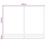 vidaXL Auvent rétractable électrique Gris clair et blanc