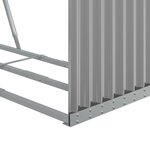vidaXL Porte-bûches gris clair 120x45x100 cm acier galvanisé