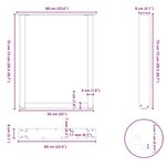 vidaXL Pieds de table à manger en U 2 pièces Noir 60 x (72-73) cm Acier