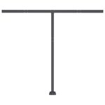 vidaXL Auvent manuel rétractable avec LED 350x250 cm Anthracite