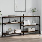 vidaXL Table console chêne marron 160x29x75 cm Bois d'ingénierie