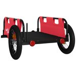 vidaXL Remorque de vélo rouge tissu oxford et fer