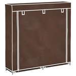 vidaXL Armoire à chaussures avec housse 115 x 28 x 110 cm Tissu Marron