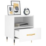 vidaXL Table de chevet blanc 40x35x47 5 cm bois d’ingénierie