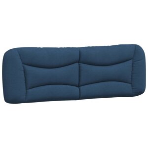 vidaXL Coussin de tête de lit Hvar bleu 160 cm tissu