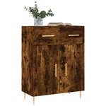 vidaXL Buffet chêne fumé 69 5x34x90 cm bois d'ingénierie