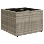 vidaXL Salon de jardin avec coussins 7 Pièces gris clair résine tressée