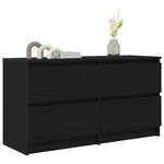 vidaXL Meuble TV noir 100x35x54 cm bois d'ingénierie