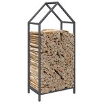 vidaXL Portant de bois chauffage anthracite 40x25x90 cm