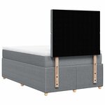 vidaXL Sommier à lattes de lit avec matelas Gris clair 120x200cm Tissu