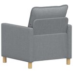 vidaXL Canapé Gris clair 76 x 81 x 87 5 cm Tissu