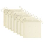 vidaXL Chaises de jardin 8 Pièces avec coussins crème Bois de teck massif