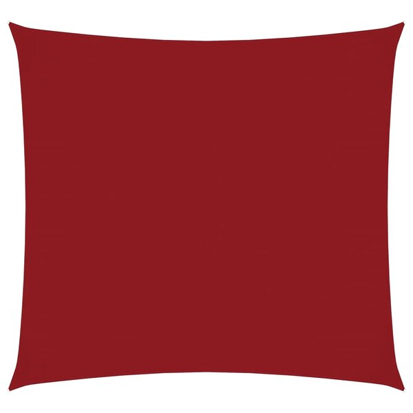 vidaXL Voile de parasol tissu oxford carré 4x4 m rouge