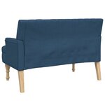 vidaXL Banc avec coussins bleu 113x64 5x75 5 cm tissu