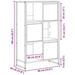 vidaXL Bibliothèque Chêne noir 68 x 30 x 108.5 cm Bois d'ingénierie