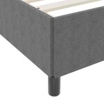 vidaXL Cadre de lit Gris clair 90 x 200 cm Tissu en velours côtelé