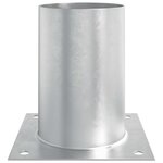 vidaXL Ancre ronde au sol 4 Pièces Argenté 15 x 15 x 15 cm métal