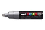Marqueur pointe large biseautée pc8k 8mm argent x 6 POSCA