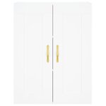 vidaXL Buffet haut Blanc 69 5x34x180 cm Bois d'ingénierie