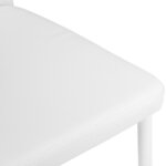 Lot de 6 chaises siège de salon cuisine salle à manger design élégant avec brillant blanc 08_0000168