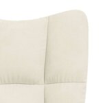 vidaXL Chaise de relaxation Blanc crème Velours