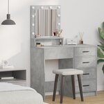 vidaXL Coiffeuse Gris béton 50 x 41 x 135 cm Bois d'ingénierie