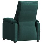 vidaXL Fauteuil de massage Vert foncé Tissu
