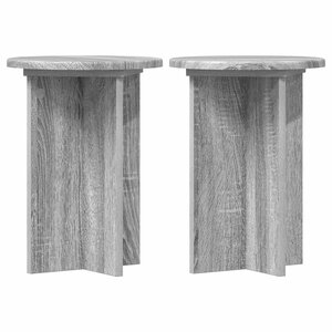 vidaXL Support de Plante 2 pièces Sonoma gris Ø29 5 x 40 cm