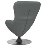 vidaXL Fauteuil œuf Gris foncé 63 x 73 x 90 cm tissu