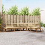 vidaXL Ensemble de canapés d'extérieur 6 pc Naturel et Beige