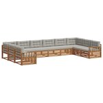 vidaXL Ensembles de canapés 4 pc Gris Naturel et Clair