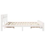 vidaXL Cadre de lit Blanc 180 x 200 cm Bois massif en pin
