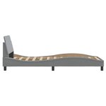 vidaXL Cadre de lit Dover gris clair 90x200 cm tissu