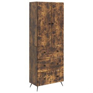 vidaXL Ensemble de Meubles 2 Pièces Chêne fumé 66 x 34 5 x 90 cm