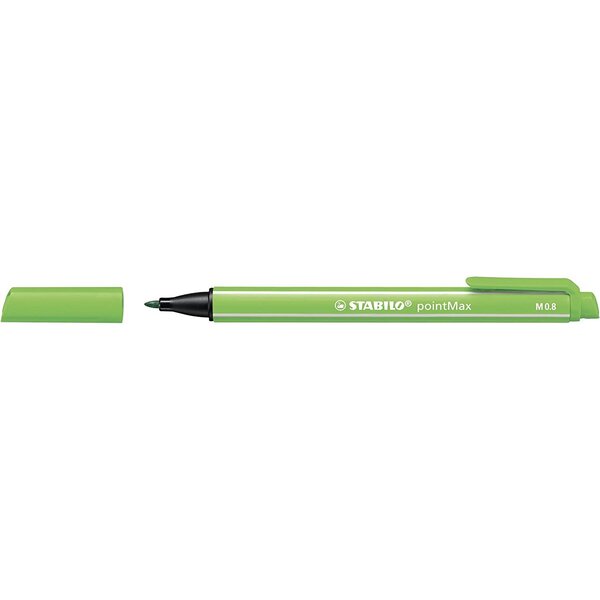 Stylo feutre pointMax pointe moyenne 0.8mm vert feuille STABILO