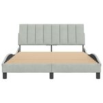 vidaXL Cadre de lit sans matelas gris clair 120x200 cm velours
