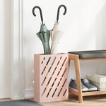 vidaXL Support de parapluie rose 28x12x41 cm en acier