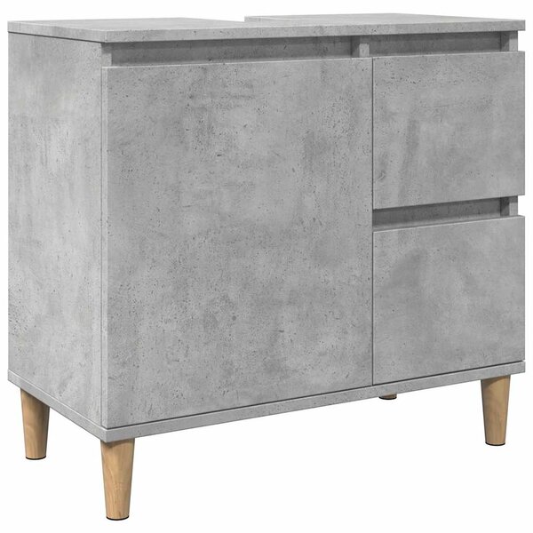 vidaXL Armoire d'évier gris béton 65x33x60 cm bois d'ingénierie