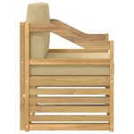 vidaXL Canapé d’extérieur Polyester Blanc et beige