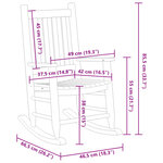vidaXL Chaises à bascule enfants lot de 2 blanc bois peuplier massif