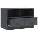 vidaXL Meuble TV anthracite 67x39x44 cm acier