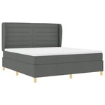 vidaXL Lit à ressorts avec matelas gris foncé 90x190 cm Gris foncé