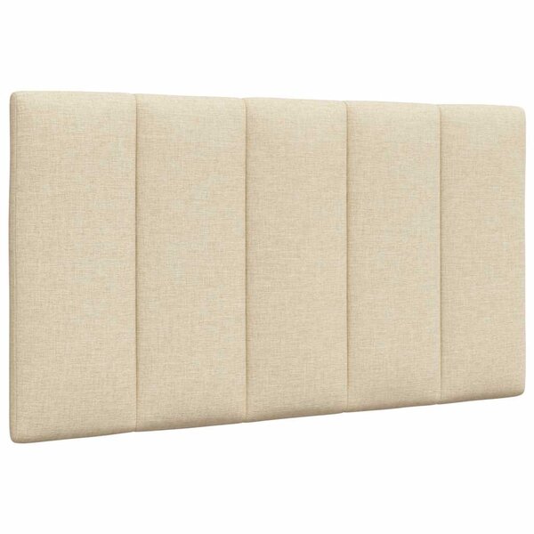 vidaXL Coussin de tête de lit Hanko crème 90 cm tissu
